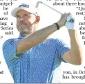  ??  ?? ‘Just fun’: Lee Westwood still loves to win titles