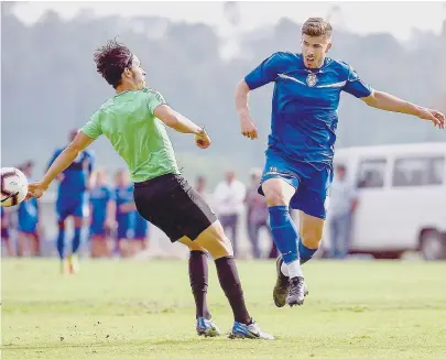  ??  ?? No último encontro com o Marítimo, João Silva fez dois golos