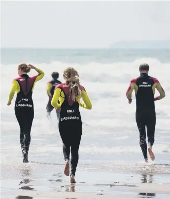  ??  ?? Lifeguards are returning to Roker beach today. Image by RNLI