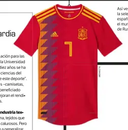  ??  ?? Así vestirá la selección española en el mundial de Rusia.