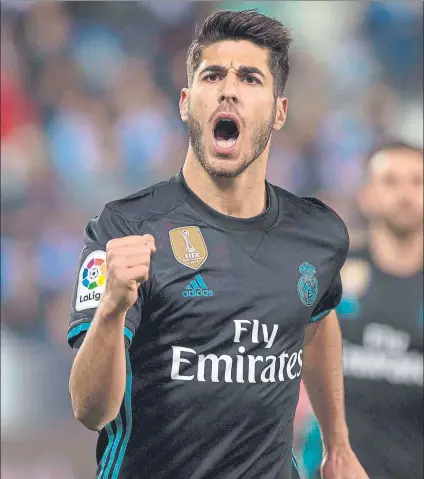  ?? FOTO: EFE ?? Marco Asensio marcó el gol que deja al Real Madrid más cerca de las semifinale­s de la Copa del Rey