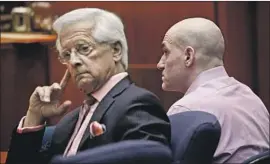  ?? Al Seib Los Angeles Times ?? MICHAEL GARGIULO, right, in court with attorney Daniel Nardoni. Gargiulo’s defense team argued he was in a “fugue state” during one 2008 stabbing attack.