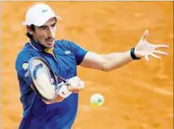  ??  ?? Derrota. Pablo Cuevas cayó en su debut en Roma.