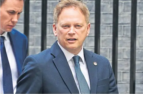  ?? ?? REDEPLOYED: Defence Secretary Grant Shapps has warned MPs that ‘the era of the peace dividend is over’.