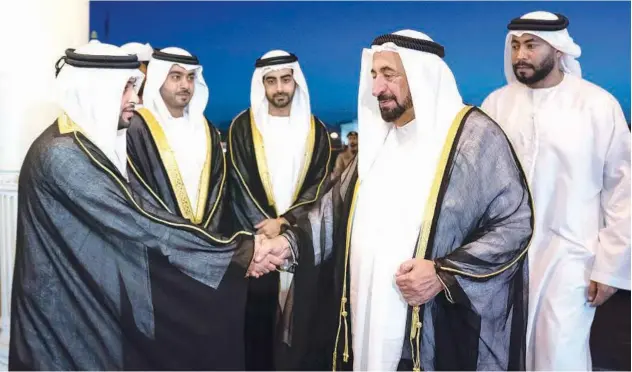  ?? WAM ?? Sultan Al Qasimi attends Sharjah Theatre Days.