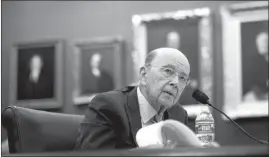  ?? ERIN SCHAFF / THE NEW YORK TIMES ?? Commerce Secretary Wilbur Ross testifies at a House Appropriat­ions Committee hearing on the Department of Commerce budget, on Capitol Hill in Washington, March 20, 2018.