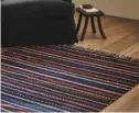  ?? Zarahome.com ?? Multicolou­red stripes wool rug, €179,