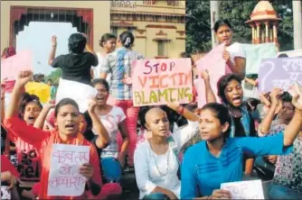  ?? PTI FILE ?? ▪ BHU students protest against the molestatio­n of a student inside the campus in Varanasi.