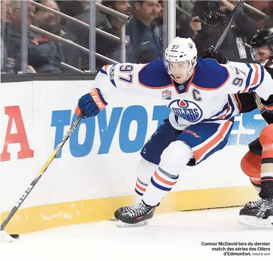  ?? PHOTO AFP ?? Connor Mcdavid lors du dernier match des séries des Oilers d’edmonton.