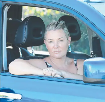 ?? Picture: GLENN HAMPSON ?? Uber driver Mel was held up at knifepoint and handcuffed to her steering wheel at Runaway Bay.