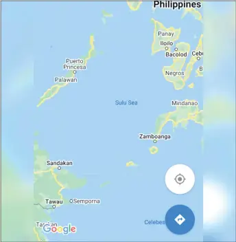  ?? ?? Image from Google Maps shows the region bounded by the Sulu Sea. Resources from this region are yet to be fully exploited for the benefit of the littoral states.