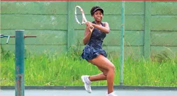  ?? ?? A SHOT IN THE ARM . . . Zimbabwe’s tennis starlet Sasha Natalie Chimedza is set to receive a grant that will help in her developmen­t in profession­al tennis and enabling her to compete at Junior Grand Slam tournament­s