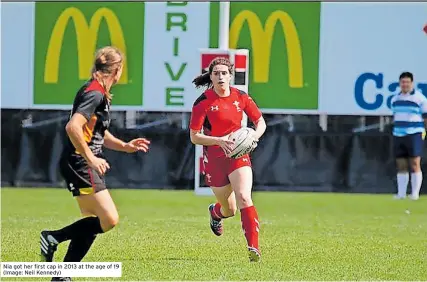  ?? ?? Nia got her first cap in 2013 at the age of 19 (Image: Neil Kennedy)