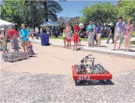  ??  ?? Visitors can check a number of different aspects of science at Science Fest, including robots.