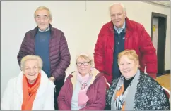  ?? (Pic: John Ahern) ?? Part of last Saturday’s celebratio­ns marking the 50th anniversar­y of Castlelyon­s Community Centre, were, front: Mary O’Brien, Mary O’Connell and Mary Martin; back: Sonny O’Brien and James Martin.