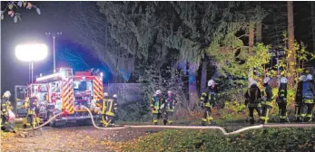  ?? FOTO: REGINA BRAUNGART ?? Schwierige­s Szenario für die Herbstübun­g: Waldbrand am Zundelberg.