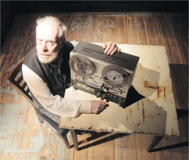 ?? — POSTMEDIA FILES ?? Linden Banks stars as a 69-year-old man looking back on his life in the one-man Samuel Beckett play Krapp’s Last Tape.