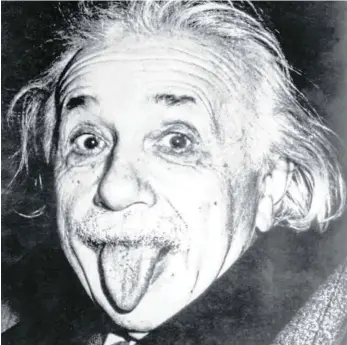  ?? FOTO: EPD ?? Albert Einstein mit herausgest­reckter Zunge (Foto von 1951).