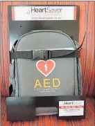  ??  ?? One of the three AEDs purchased by the club.