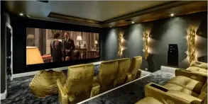  ??  ?? Above: A wowfactor Dolby Atmos home cinema by Smarthomes; the Surrey house has 24 audio zones and 16 video zones, including two external TVS