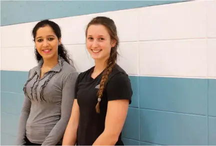  ?? Photo : Moustapha Lee ?? La basketball­euse Jihane Saadane et la volleyeuse Gabryelle Valmont nous racontent leur expérience au sein de l'équipe des Rouges de l'USB et comment elles réussissen­t à jumeler étude et sport.