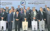  ?? AFP ?? President Ashraf Ghani (centre) with other participan­ts at the Kabul Process conference in the Afghan capital on Wednesday.