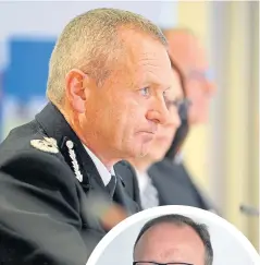  ??  ?? Above: Chief Constable Iain Livingston­e and, right, former Deputy Chief Constable Johnny Gwynne