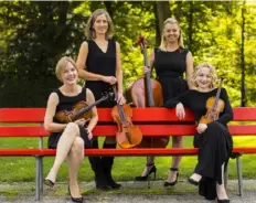  ?? Todd Rosenberg/Clarion Quartet ?? The Pittsburgh Symphony Orchestra's Clarion Quartet: Jennifer Orchard, left, Tatjana Chamis, Bronwyn Banerdt and Marta Krechkovsk­y.