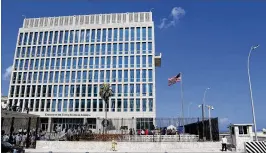  ?? DESMOND BOYLAN / ASSOCIATED PRESS ?? The United States is pulling 60 percent of its American staffff from the U.S. Embassy in Havana over mysterious health ailments on personnel.