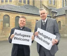  ??  ?? Welcome Bishop John Keenan and MSP George Adam