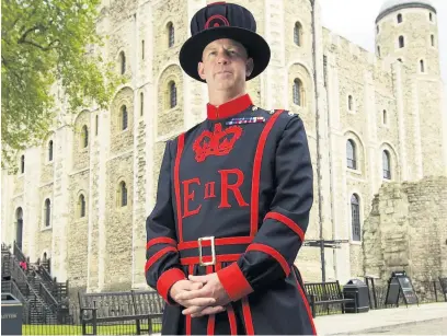  ??  ?? Clive Towell is now a Yeoman Warden in the Tower of London haing previously served in the Army