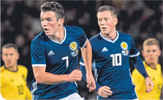  ??  ?? John Mcginn and Callum Mcgregor will be vital to Scotland’s hopes of Nations League success in Albania on Saturday