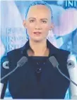  ??  ?? Sophia the Saudi robot.