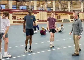  ?? PHOTO COURTESY CULVERATHL­ETICS.COM ?? New CMA track coach Paul Patrick and his squad are in workouts for opening day of the season this Saturday.