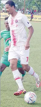  ?? (File pic) ?? Mbabane Swallows’ Felix Badenhorst in action for his team.