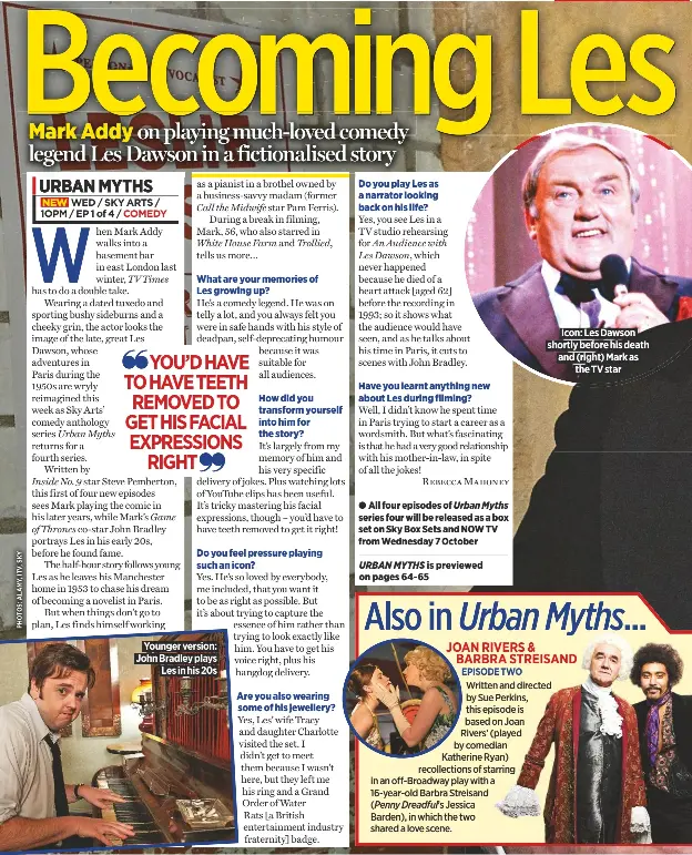 Becoming Les On Playing Much Loved Comedy Legend Les Dawson In A Fictionalised Story Pressreader