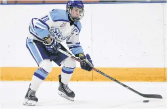  ?? CONTRIBUTE­D ?? Captain Kian Bell and his Steele Subaru teammates are off to an incredible start to the Nova Scotia Under 18 Hockey League season. Bell shares the league lead in goals and points and Steele is atop the standings.