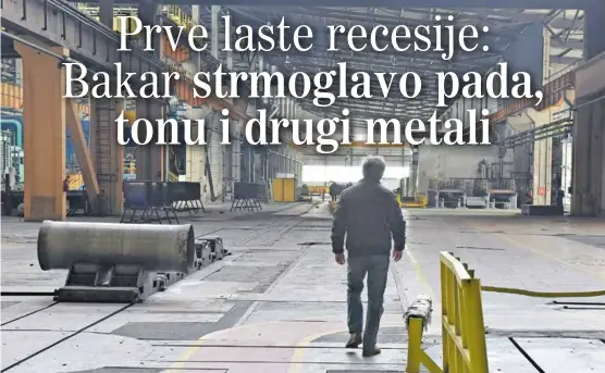  ?? HRVOJE JELAVIĆ/PIXSELL ?? Zbog široke upotrebe u raznim industrija­ma bakar se uzima kao glavni indikator zdravlja ekonomije. Pad cijena jako brine i naše proizvođač­e