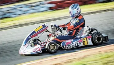  ?? Picture: MOTORSPORT FANATIX ?? RARING TO GO: Nelson Mandela Bay kart racer Joshua Coertze will head out to Benoni at the weekend to get some testing under his belt ahead of the second round of the Rok Cup SA national karting championsh­ips to be held on May 14 and 15