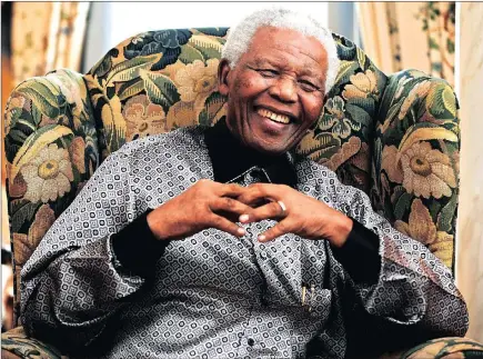  ?? PICTURE: REUTERS ?? Nelson Mandela beams during an interview in London in 2008. In a new book, before his death in December 2013. Mandela’s Last Years, Vejay Ramlakan recounts moments shared with Madiba