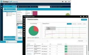  ??  ?? LEFT ShadowXafe supports cloud backup and provides a good set of analytics