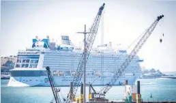  ?? Photo / Michael Craig ?? The Ovation of the Sea in Auckland, March 2020.