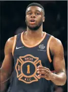  ??  ?? NOT HIS NIGHT: Knicks point guard Emmanuel Mudiay had 13 points and six assists, but added four turnovers and shot 4-for-12 from the field in Saturday’s loss to the Celtics. Paul J. Bereswill