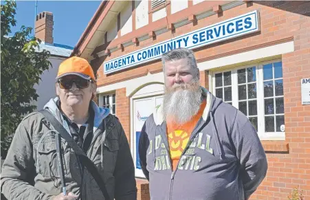  ??  ?? STRENGTHEN­ING OUR SERVICES: Magenta Community Services client Peter Christison and team leader Gerald Sullivan hope issues regarding access and safety within Toowoomba will be addresses at an upcoming disability forum.