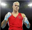  ?? PHOTOSPORT ?? Hamilton heavyweigh­t David Nyika is assured of a medal after his quarterfin­al opponent failed to appear for their bout.