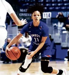  ?? PHOTO COURTESY OF UMASS LOWELL ATHLETICS ?? UMass Lowell’s Leilani Rodriguez is back playing after missing her junior season with a torn right ACL.