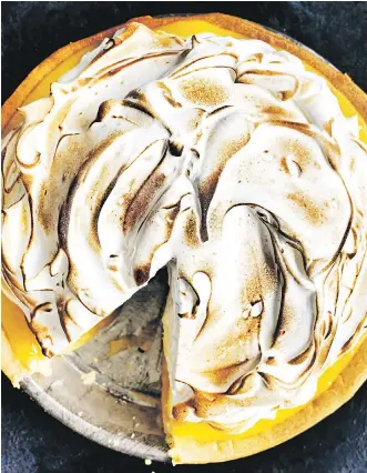  ?? PHOTOS: WILLIAM MEPPEM ?? Baking a successful lemon meringue pie “goes back to having a great basic recipe,” says author Donna Hay, who offers up a no-fail meringue mixture that serves as the base for several recipes.