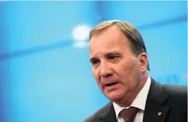  ?? FOTO: LEHTIKUVA-AFP/PONTUS LUNDAHL ?? Stefan Löfven får en besvärlig sonderings­runda i det låsta läget i Sveriges■ riksdag.