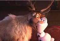  ?? DISNEY ?? SVEN & OLAF: Frozen II berhasil menembus pendapatan USD 1 miliar pada pekan keempat penayangan­nya.