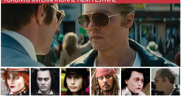  ??  ?? From bottom left, Johnny Depp as the Mad Hatter in Alice in Wonderland (2010), as the title character in Sweeney Todd: The Demon Barber of Fleet Street (2007), as Willy Wonka in Charlie and the
Chocolate Factory (2005), as Captain Jack Sparrow in...